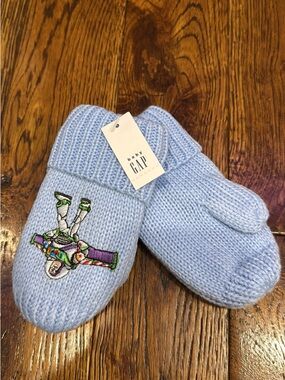 GAP Blue Mittens with Buzz Lightyear Design